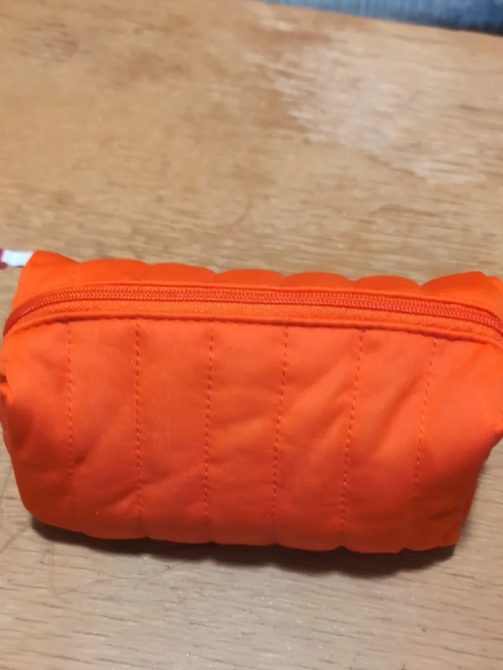 Ulta Beauty Bright Orange Quilted Cosmetic Bag